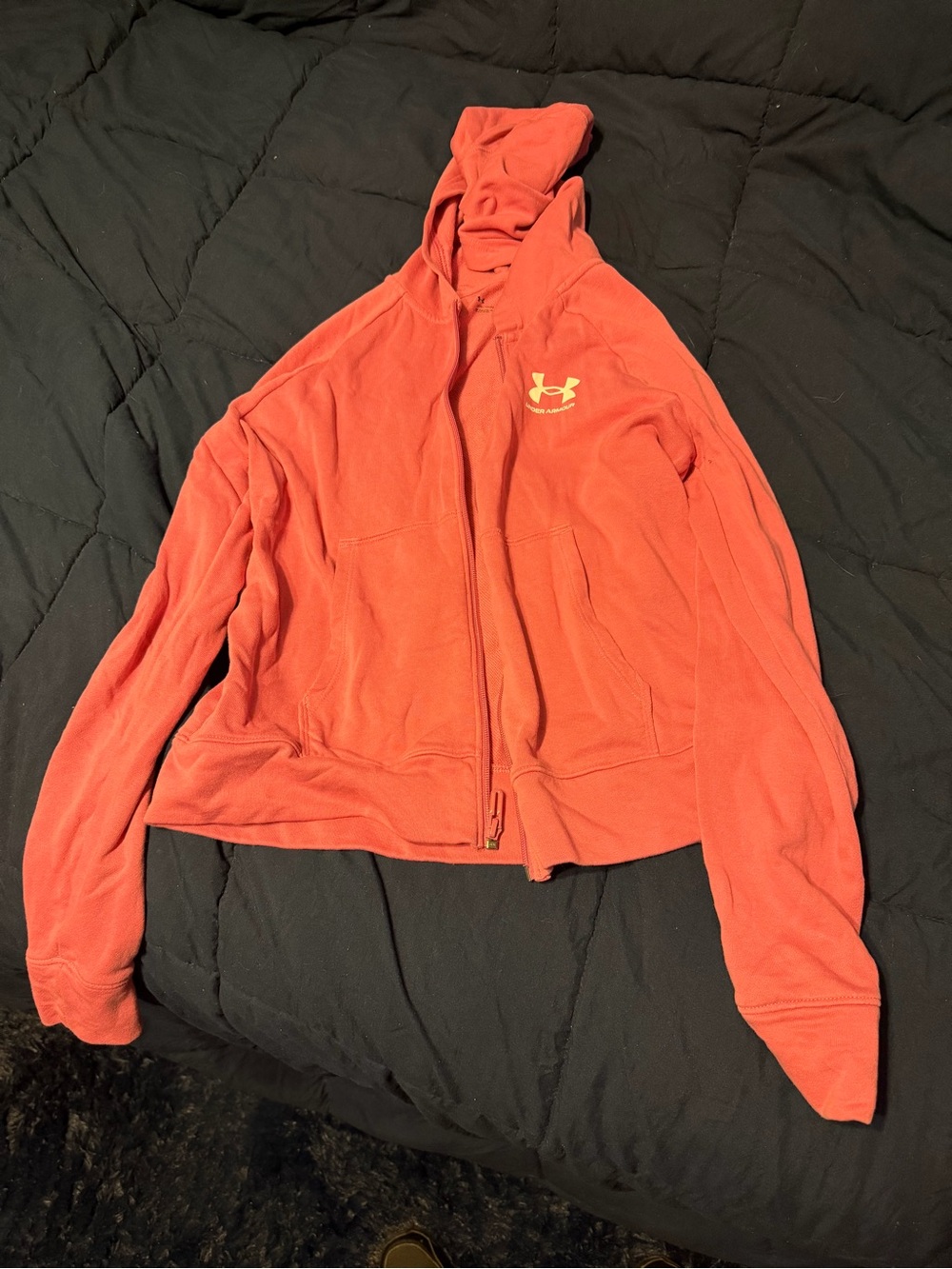 Under Armour Women's pink Zip-Up Hoodie with Logo